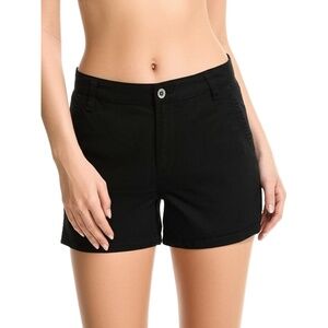 CHAPS‎ Shorts Womens Size 10 Black Denim Stretch Everyday Versatile